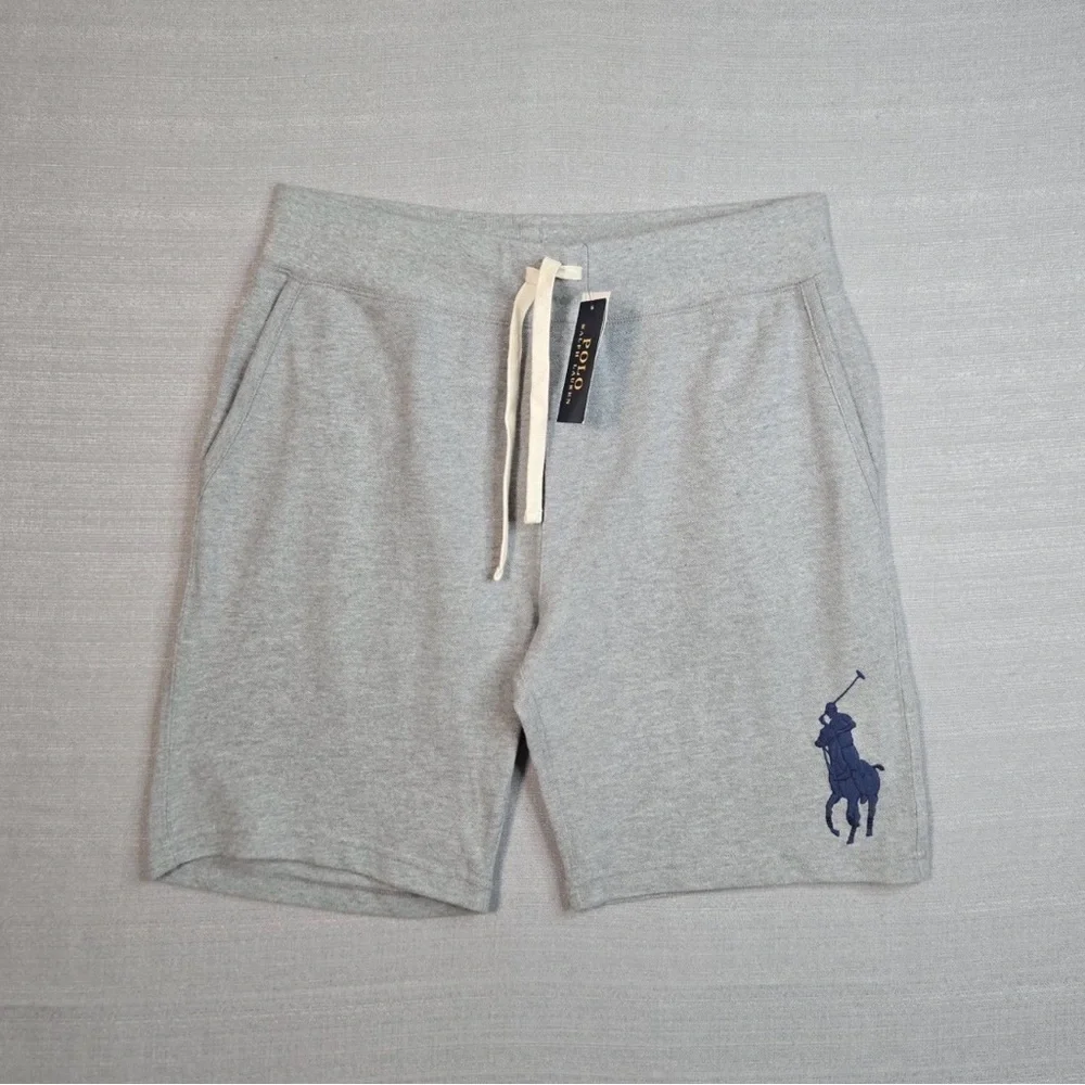 Polo Ralph Lauren Men's Gray Sweat Shorts Large Logo Size Small NWT
